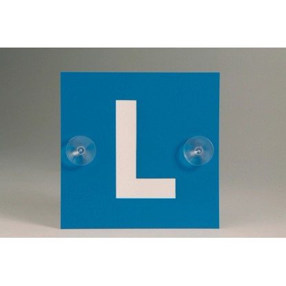 L-Schild mit Saugnäpfen Kunststoff 16 x 16 cm