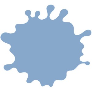 Macchia di vernice blu, simbolo della vernice per mobili e giocattoli Little Stars, mago buono perlato.