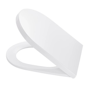Sedile WC Diaqua Rouen bianco con chiusura rallentata, in duroplast.