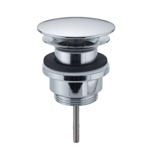 Soupape à tige Diaqua sans trop-plein, laiton chromé pour raccord de siphon.