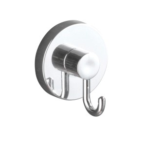 Wenko Set di 2 ganci Vacuum-Loc, cromati, per asciugamani, montaggio senza fori.
