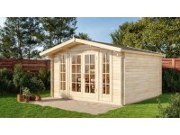 Alpholz Holz-Gartenhaus Satteldach Unbehandelt 920 cm x 422 cm