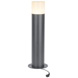 Lampioncino LED Schönenberger rotondo antracite, alto 20 cm, per esterni.