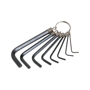 Jeu de clés mâles LUX Classic 8 pièces en acier chrome vanadium.