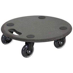 Aide au transport Wagner MM1610 noire avec 4 roulettes et points antidérapants, Ø 380 mm.