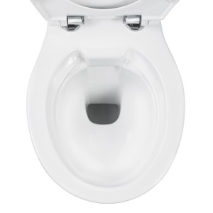 Sanitop-Wingenroth WC sospeso, senza brida, bianco, con sedile soft-close.