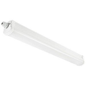 Réglette LED étanche blanche Nordlux Oakland 60, 63,2 cm, 12W, idéale pour salle de bain et extérieur.