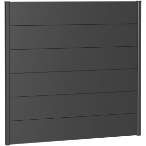Panneau mural brise-vue Biohort gris foncé métallisé, 150x135 cm, pour jardin.