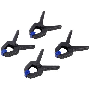 Lot de 4 serre-joints à ressort LUX Classic, ouverture 25 mm, en plastique, pour pièces.