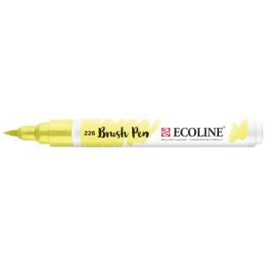 Ecoline Brushpen Pastellgelb, Stift mit flexibler Pinselspitze für Kunst und kreatives Gestalten.
