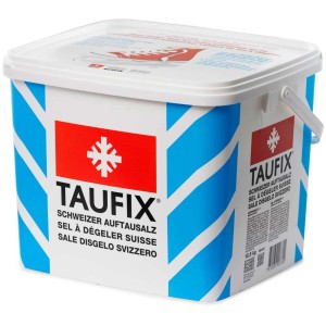 Secchio di sale disgelante svizzero Taufix, 12,5 kg, antighiaccio.