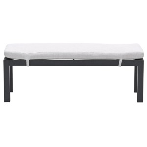 Banc de sport noir Garden Impressions Elati en aluminium avec coussin.