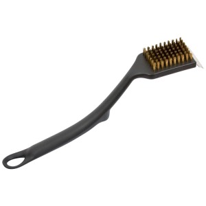 Spazzola per griglia Outdoorchef Standard con setole in ottone e raschietto.