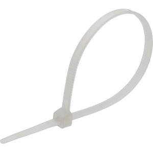 Serre-câble blanc OBI, 368 x 4,8 mm, pour regrouper et fixer les câbles.