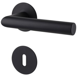 Alpertec rosetta Simply Stick, acciaio inox nero, per serratura a chiave, Ø 52 mm.