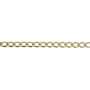 Goldfarbene Panzerkette, Ø 1,5 mm, für Bootstechnik und als Meterware erhältlich.