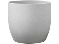 Übertopf Basel Stone Steineffekt Hellgrau Ø 13 cm / Höhe 12 cm