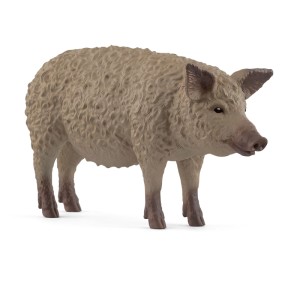 Statuetta di maiale lanoso Schleich Farm World, dipinta a mano e dettagliata.