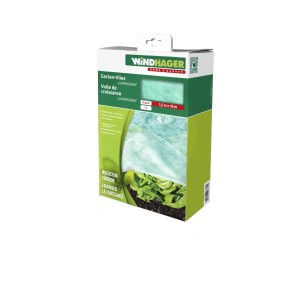 Voile de croissance Windhager Supergrow vert, résistant à la déchirure et stabilisé aux UV, emballage.