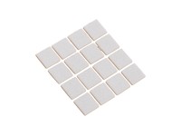 Filzgleiter eckig selbstklebend Weiss 22 x 22 mm / 16 Stk.
