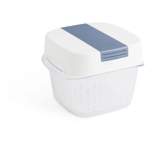 Contenitore per alimenti Rotho Dynamic Fresh 1,6 l con struttura a nido d'ape e ventilazione.