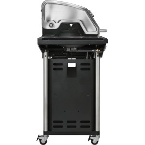 Outdoorchef Australia 455 G barbecue a gas in acciaio inox, vista laterale.