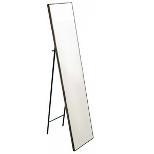 Grande specchio da terra Fashion, 30x140 cm, con cornice in legno e supporto.