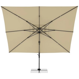 Doppler Pendelschirm Life 300x400 Side Sand, ombrellone rettangolare con base.