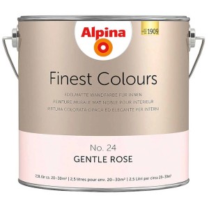 Barattolo di pittura murale Alpina Finest Colours Gentle Rose, opaca, 2,5 l.