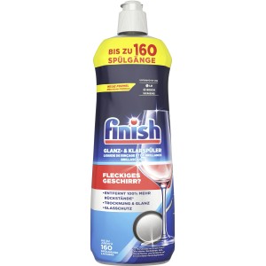 Finish Liquide de Rinçage 800ml pour une vaisselle éclatante et sans traces dans le lave-vaisselle.