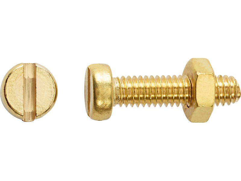 Vis acier façon laiton M4 bombée - empreinte cruciforme long