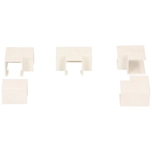 Connecteurs blancs (5 pcs) pour goulottes de câbles 16x16 mm pour une adaptation flexible.