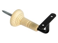 Handlaufkonsole mit Fichtenrosette Schwarz 2 Stk.