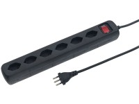 Power Easy Multipresa 6 x tipo13 Nero 1,5 m