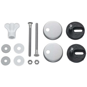 Kit di fissaggio Diaqua per sedili WC Dresden/Nancy/Tino/Toulon dal 2020, composto da viti, dadi e coperture.