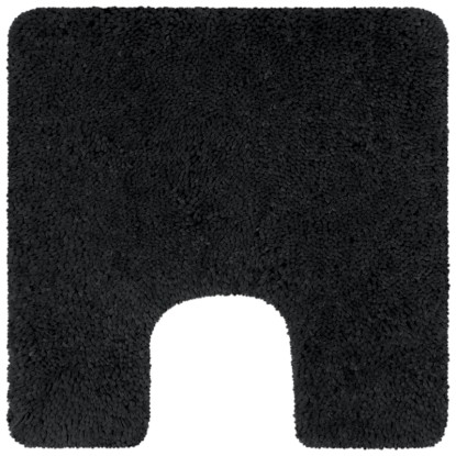 Spirella Badematte Highland Black Schwarz 55 x 55 cm / Florhöhe 2 cm