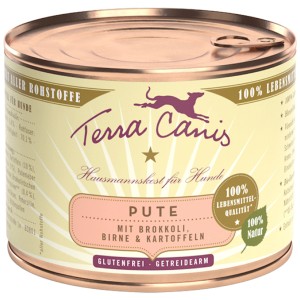 Terra Canis Classic Tacchino 200g, alimento umido per cani con tacchino, verdure e cereali senza glutine.
