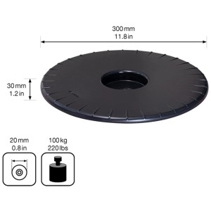 Rollante per piante Wagner Ultraflat GH 0452 nero, Ø 30 cm, portata fino a 100 kg.