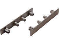 Endkappen für WPC-Terrassendielen Hellgrau 6 Stk.