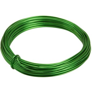 Fil d'aluminium vert Conacord, 1,6 mm x 12 m, idéal pour le bricolage et la décoration.