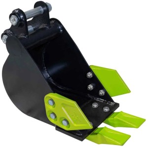 Godet de pelle Zipper ZI-MBGS850DBS, largeur 200 mm, pour mini-pelles. Construction en acier avec dents.