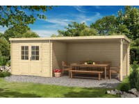 Carlsson Holz-Gartenhaus Pultdach Druckimprägniert 673 cm x 225 cm