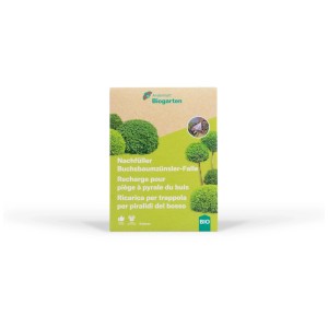 Recharge pour piège à pyrale du buis avec 6 diffuseurs, pour une réduction biologique de la ponte.