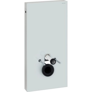 Geberit Monolith modulo sanitario per WC sospeso, 101 cm, vetro bianco, per cartongesso.