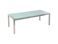 Beliani Gartentisch Grosseto Edelstahl Crashglas Beliani Gartentisch Grosseto Edelstahl Crashglas