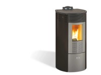 Ecofox Pelletofen rund 12 kanalisierbar Schwarz
