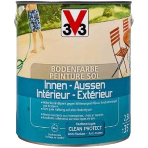 Dose Spezial-Bodenfarbe Ardoise 0,5l für Innen- und Außenbereiche.