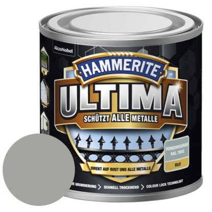 Hammerite Metall-Schutzlack Ultima Verkehrsgrau matt 250 ml
