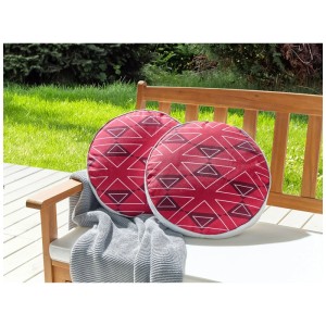 Beliani Cuscini da giardino Mezzano in poliestere fucsia Ø 40 cm / set da 2