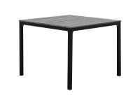 Beliani Gartentisch Prato Kunstholz Grau / Schwarz 95 x 95 cm Beliani Gartentisch Prato Kunstholz Grau / Schwarz 95 x 95 cm